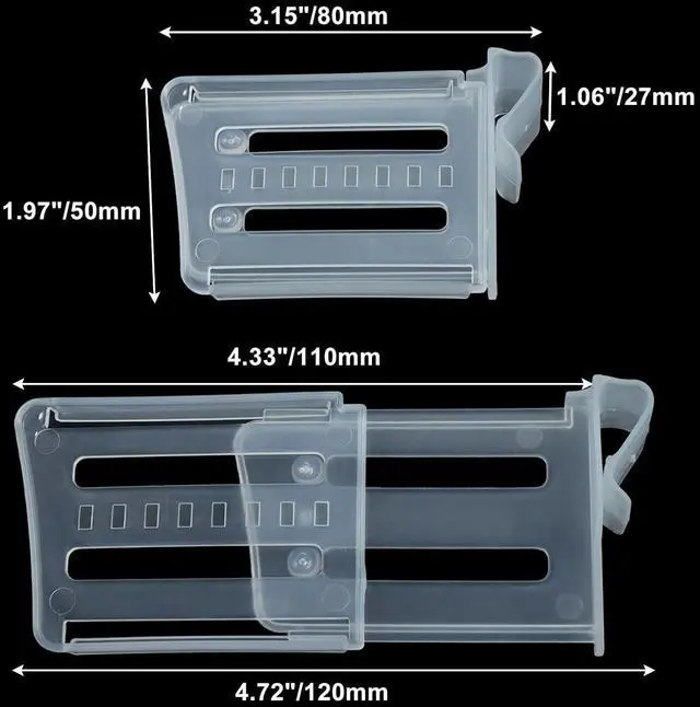 Alt view image 3 of 5 - 12 PCS Adjustable Fridge Divider | Clear Organizer Clip, Retractable Organizer Divider, Plastic Storage Box, For Home/Kitchen/Office