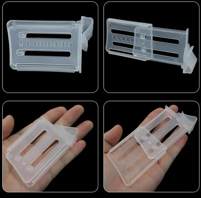Alt view image 5 of 5 - 12 PCS Adjustable Fridge Divider | Clear Organizer Clip, Retractable Organizer Divider, Plastic Storage Box, For Home/Kitchen/Office