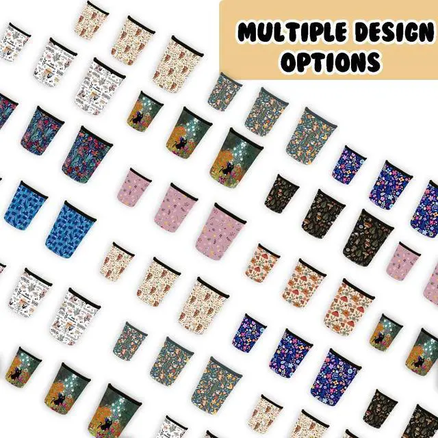 Alt view image 7 of 7 - Reusable Insulated Neoprene Iced Coffee Cup Sleeve, Durable Drink Sleeve for Cold Beverages, Beverage Holder for Iced Coffee (Highland Bloom)
