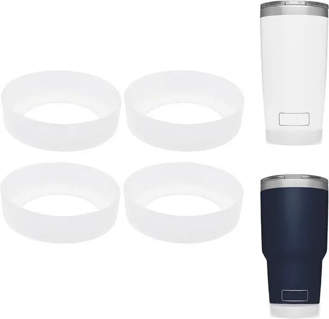 Main image of 4 PCS Silicone Boot Sleeve for Tumbler 30 oz 20 oz, Water Bottle Bottom Protector, Non-Slip Mug Cup Coaster for 7-7.5cm Bottom of the Insulated Cup