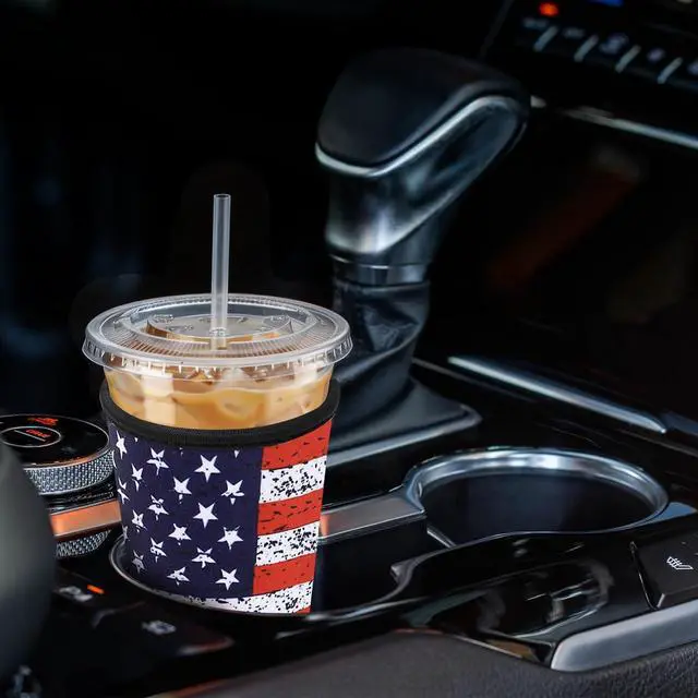 Alt view image 4 of 7 - Amintiri Reusable Insulator Neoprene Sleeve for Iced Coffee & Cold Soda | 3 Pack Coffee Sleeves for Iced & Hot Drinks, Cold Beverage Cooler for 16-32oz Cups