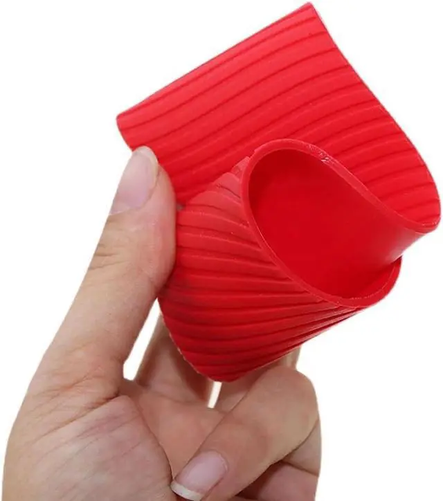 Alt view image 4 of 7 - 4Pcs 3.15"×1.97" Silicone Anti Slip Insulation Cup Sleeve, Straight Tube Cup Cover, Glass Insulation Mark Water(Black)