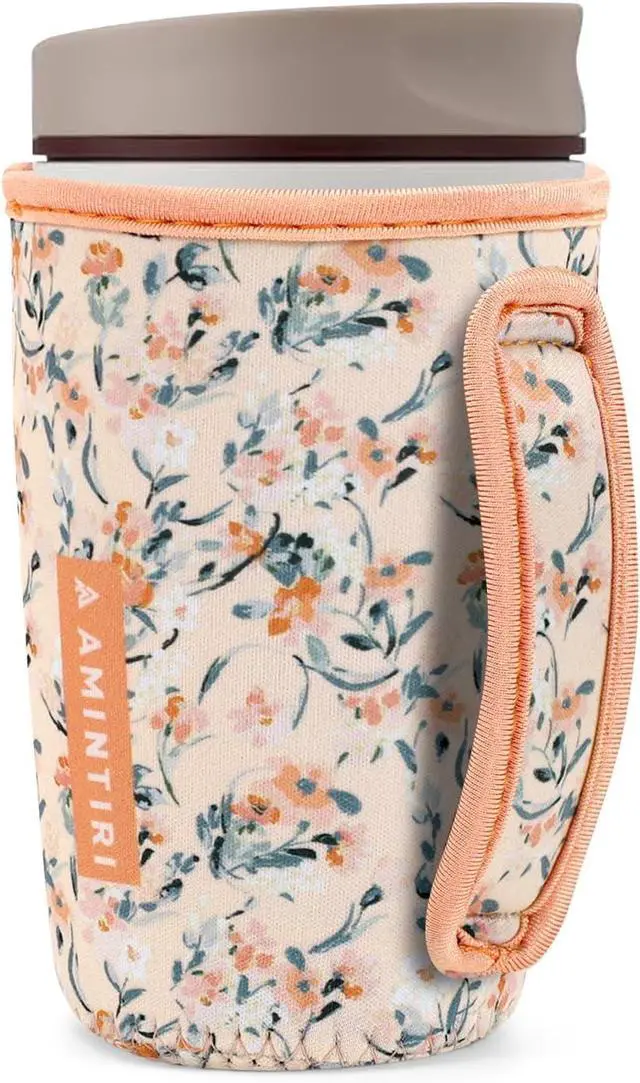 Main image of Neoprene Cover with Handle for Owala SmoothSip Slider, Coffee Tumble Sleeve | Cute Sleeve for Owala Coffee 12oz, Scratch Resistant Coffee Mug Sleeve for Women to Office, Workout, Coffee Break