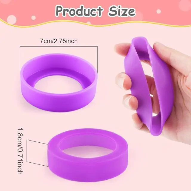 Alt view image 2 of 5 - 15pcs 70mm Silicon Protective Cup Mat,Rubber Cup Sleeve,Heat-Resistant Water Bottle Holder,Insulation Tumbler Protector,Non-Slip Cup Bottom Cover,Mug Coaster,Multicolor