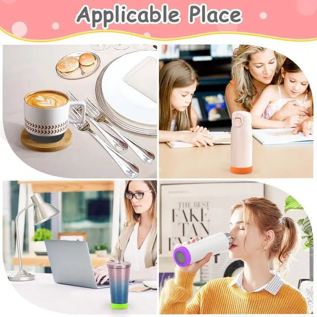 Alt view image 5 of 5 - 15pcs 70mm Silicon Protective Cup Mat,Rubber Cup Sleeve,Heat-Resistant Water Bottle Holder,Insulation Tumbler Protector,Non-Slip Cup Bottom Cover,Mug Coaster,Multicolor