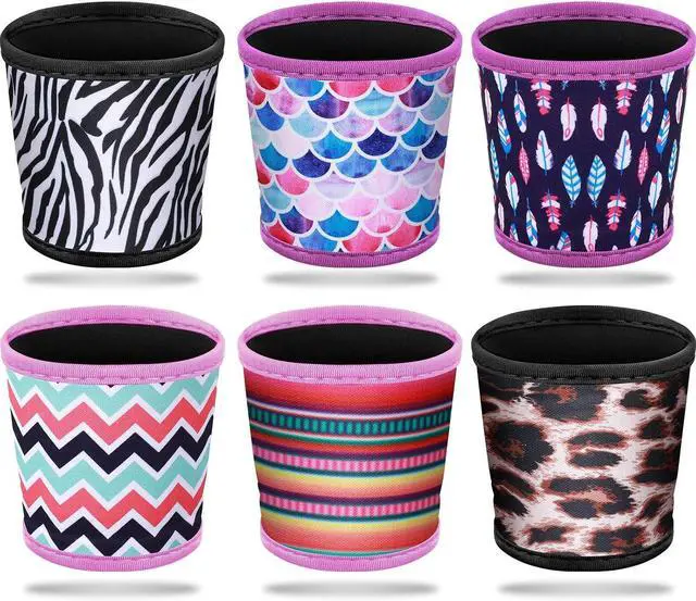 Main image of Patelai 6 Pcs Hot Cup Sleeves Reusable Neoprene Insulated Coffee Holders | Washable Heat Resistant, Fits Standard Mugs, for Tea Coffee Hot Cold Drinks, Keeps Hands Cool, 6 Trendy Patterns