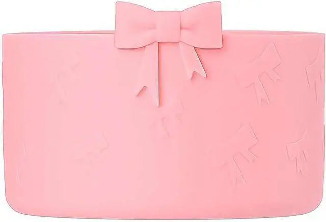 Main image of Cute 3D Bow Silicone Boot for Stanley Cup,Anti-Slip Bottom Sleeve Cover for Bottom Protector,Bow Straw Boot Sleeve for 40&30oz Cup Accessories,Glassware and Drinkware (Pink)