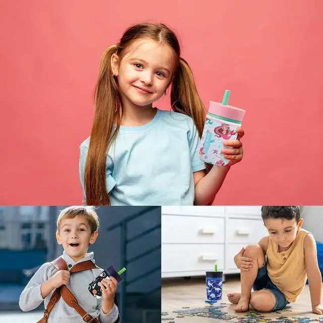 Alt view image 6 of 6 - Neoprene Sleeve for Owala Kids 12 oz & Zak Cup 15 oz, Kids Tumbler Cover | Mute in Class & Scratch Resistant Cute Sleeve for Boys Girls to School Travel