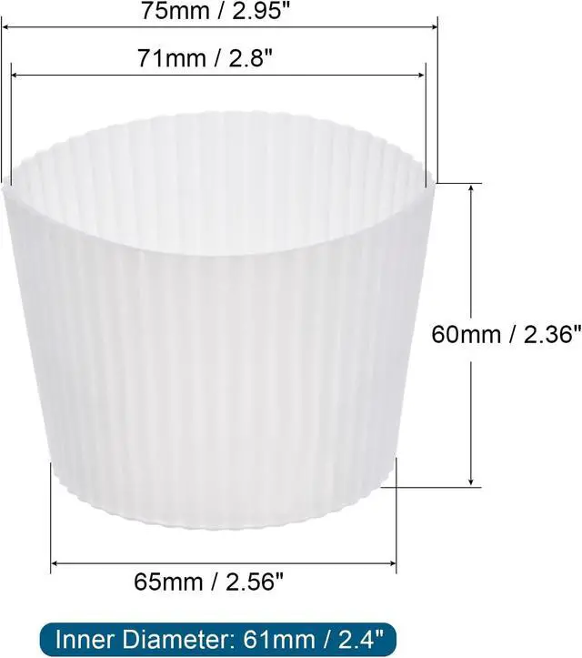 Alt view image 2 of 5 - MECCANIXITY Mug Sleeves, Heat Resistant Protective Anti-Slip Cup Silicone Covers Water Bottle Boots