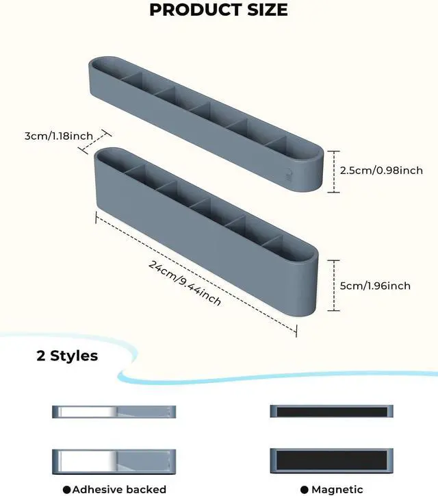 Alt view image 5 of 7 - UMUST Silicone Straw Holder, Self-Adhesive Straw Organizer for Kitchen Counters and Cupboards(Self-Adhesive Blue)