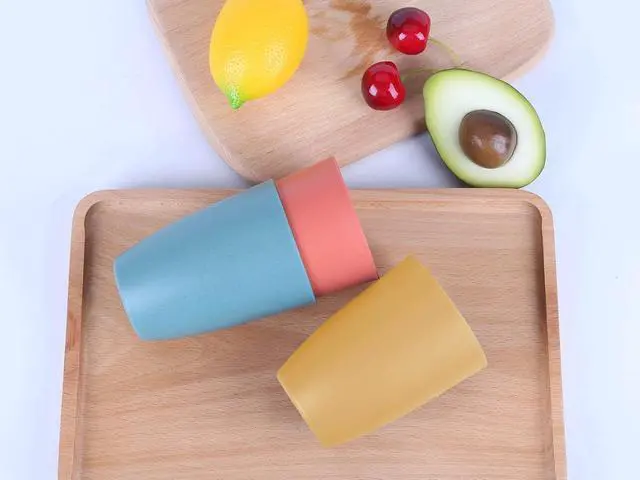 Alt view image 4 of 7 - Wheat Straw Reusable Cup (12 oz) - Unbreakable Drinking Glasses Sets - Dishwasher Safe Tumbler - Lightweight, BPA Free and Eco friendly (6Pcs/6Color)