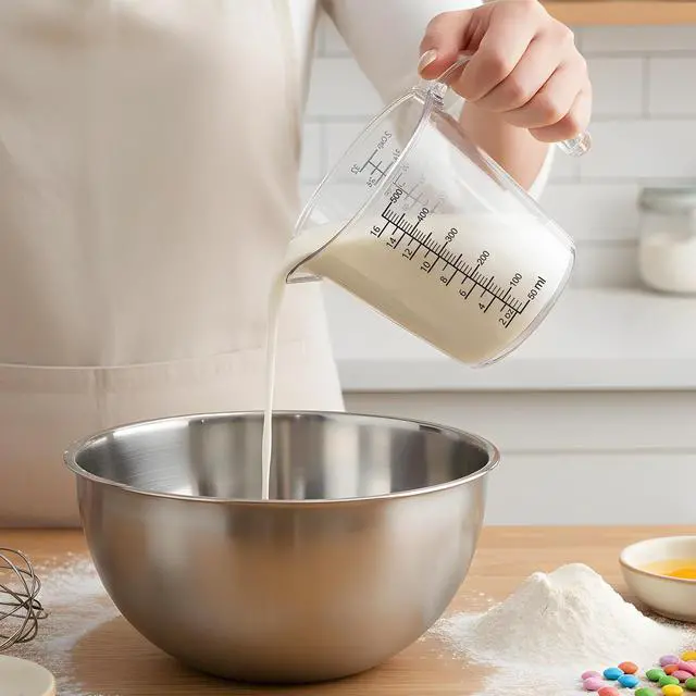 Alt view image 4 of 7 - 2 Cup (500ml) Measuring Cup, Laser-Etched oz/cup/mL/Tbsp, Plastic Measuring Cup with Handle for Cooking, Mixing & Kitchen Use