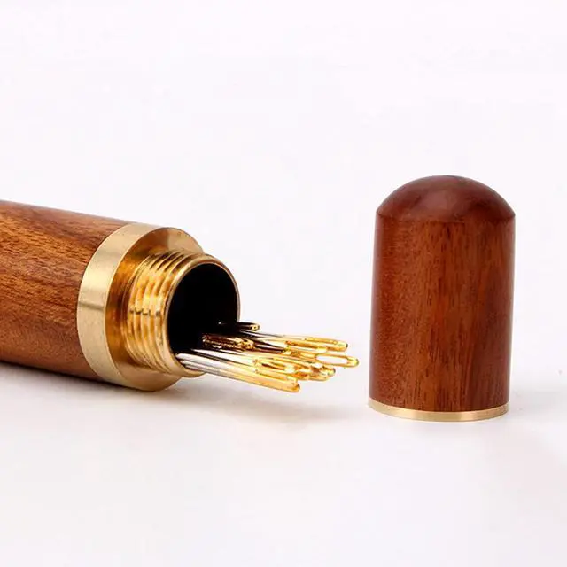 Alt view image 4 of 7 - Zittop Portable Wood Toothpick Holder Mini Toothpick box Pocket Toothpick Holder (Light Brown)