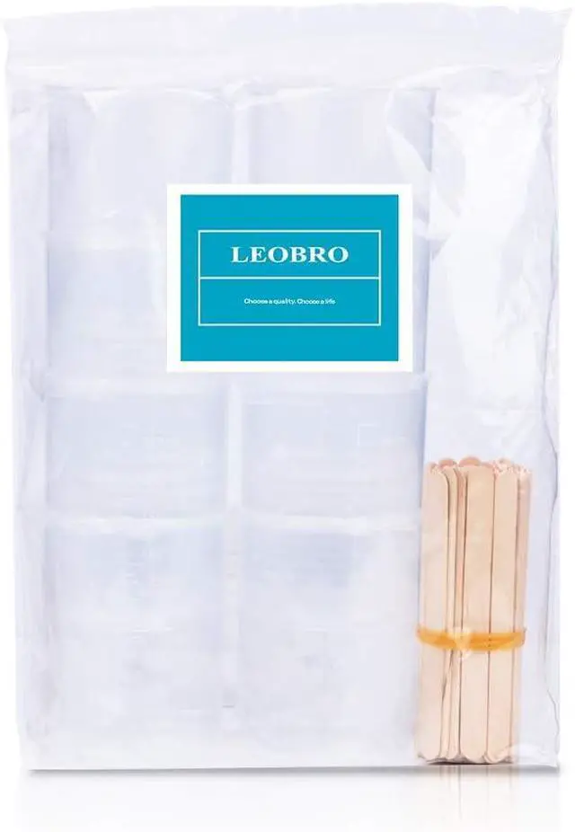 Alt view image 7 of 7 - LEOBRO 8PCS Resin Mixing Cups, 300ML Plastic Measuring Cups for Resin, Paint Mixing Cups, Plastic Beakers, Liquid Measuring Cups