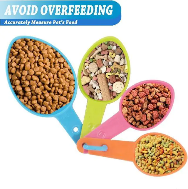 Alt view image 3 of 6 - HINMAY Pet Food Scoops Plastic Measuring Cups Set, Set of 2 | Use for measuring pet food portions (dog, cat, bird, etc.) or even ingredients while cooking or baking.