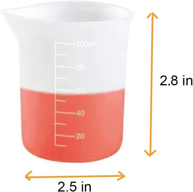 Alt view image 2 of 7 - 10 Pcs 100ml Silicone Measuring Cups, Nonstick Mixing Cups for Resin Molds, DIY Crafts