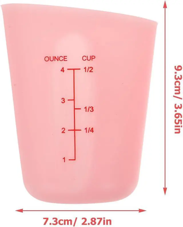 Alt view image 4 of 7 - 2pcs Silicone Measuring Cup Resin Epoxy Mixing Cups Silicone Cup Baking Graduated Double Scale Flexible Measuring for Baking Resin