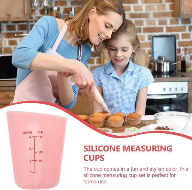 Alt view image 6 of 7 - 2pcs Silicone Measuring Cup Resin Epoxy Mixing Cups Silicone Cup Baking Graduated Double Scale Flexible Measuring for Baking Resin