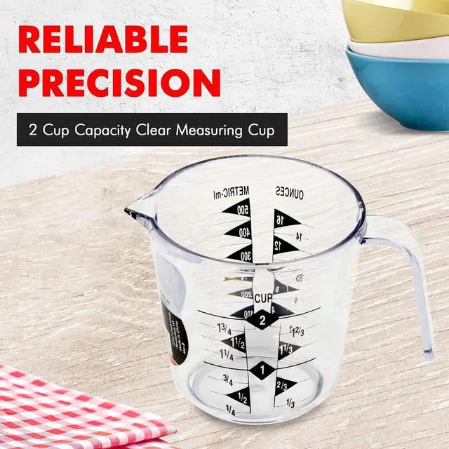 Alt view image 2 of 7 - Chef Craft Select Plastic Measuring Cup, 2 Cup, Clear