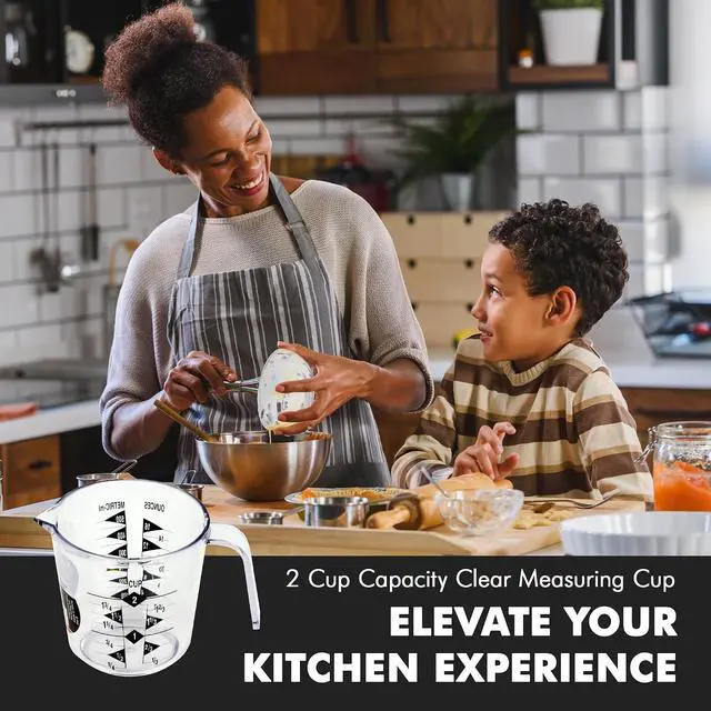 Alt view image 5 of 7 - Chef Craft Select Plastic Measuring Cup, 2 Cup, Clear