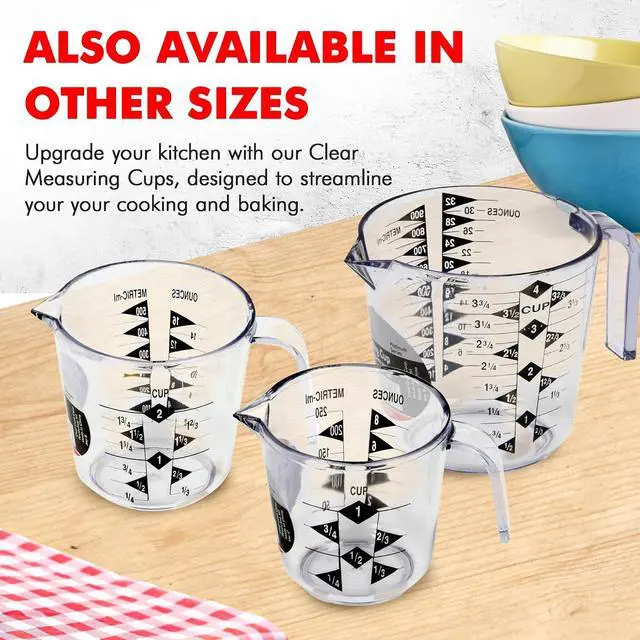 Alt view image 7 of 7 - Chef Craft Select Plastic Measuring Cup, 2 Cup, Clear