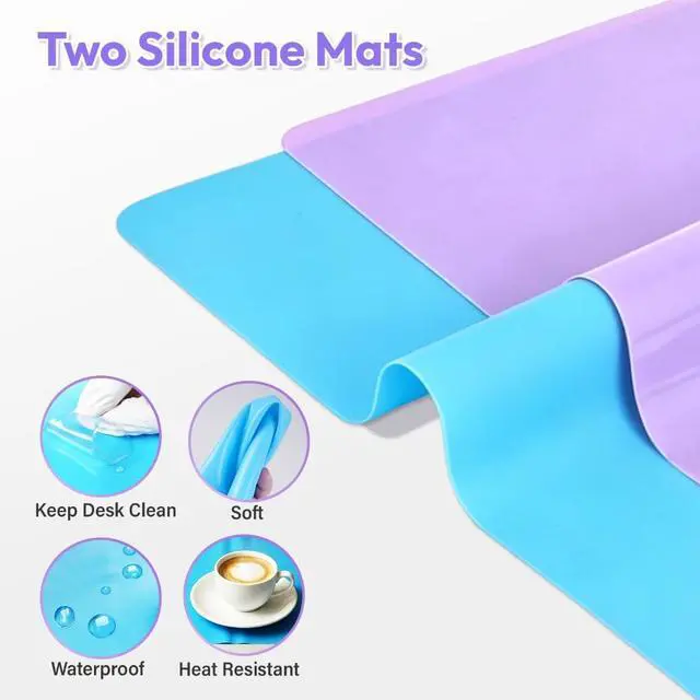 Alt view image 3 of 7 - HeyClear Silicone Measuring Cups Kit for Epoxy Resin 250&100ml Mixing Cups | Resin tools with Mats, Stir Sticks, Dropper Pipettes, Finger Cots for Epoxy Resin Crafting, Resin Molds, Jewelry Making