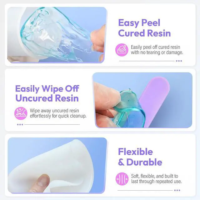 Alt view image 7 of 7 - HeyClear Silicone Measuring Cups Kit for Epoxy Resin 250&100ml Mixing Cups | Resin tools with Mats, Stir Sticks, Dropper Pipettes, Finger Cots for Epoxy Resin Crafting, Resin Molds, Jewelry Making