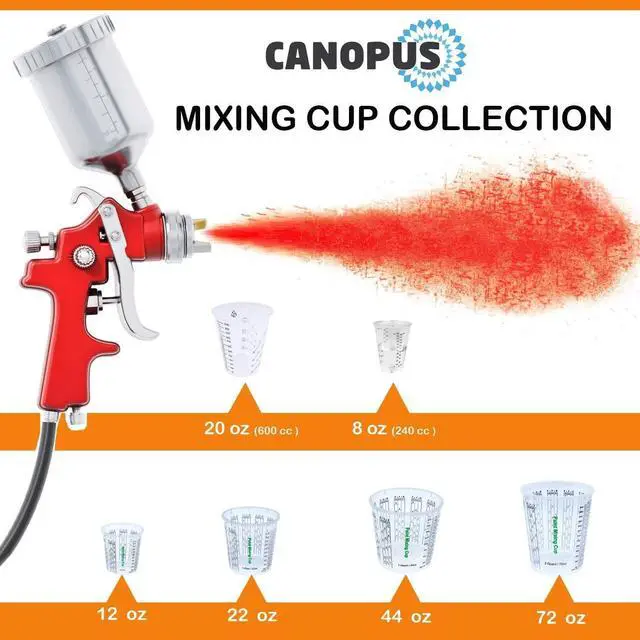 Alt view image 6 of 7 - CANOPUS Mixing Cups for Epoxy and Resin, Measuring Cups, Graduated Paint Mixing Cups, Plastic Mixing Cups for Automotive and Art Projects, 20 ounce (1 Pint), 600 cc (Pack of 25)