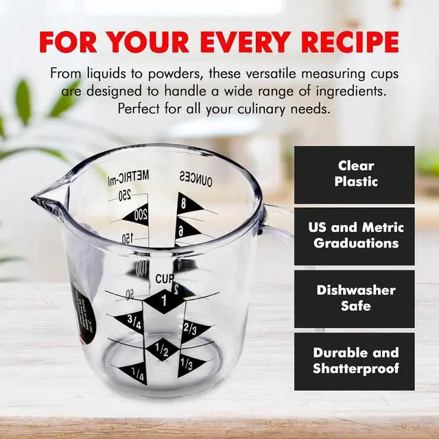 Alt view image 4 of 7 - Chef Craft Select Plastic Measuring Cup, 1 Cup Capacity, Clear