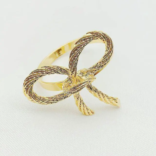 Alt view image 4 of 4 - 6Pcs Gold Napkin Rings,Metal Butterfly Napkin Holders for Wedding, Dinner Party, Table Decorations