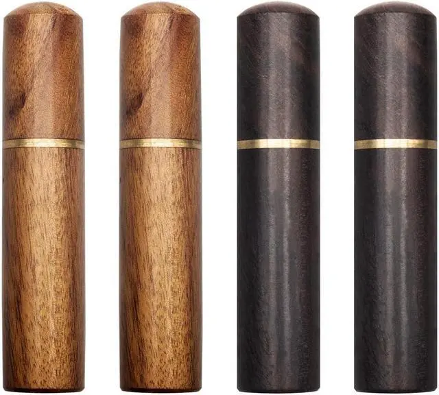 Main image of Toothpick Holder Portable Wood Toothpick Case Waterproof Handmade Craft Toothpick Pocket Box for Storage Toothpicks, Needle, Pill, Bead, Ear Pick, Cotton Swab and Other Small Object (4 Packs)