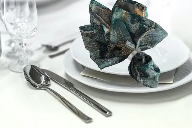 Alt view image 5 of 6 - Grey Napkin Rings-10 Pcs Stainless Steel Napkin Rings | Metal Napkin Ring for Table Settings Wedding Christmas Party Dinner Table