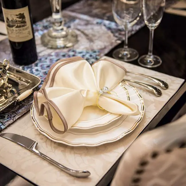 Alt view image 2 of 7 - KPOSIYA Pearl Napkin Rings - Set of 12 Gold Napkin Holder Table Napkin Buckles for Dinning Table Setting Christmas Wedding Party Supplies (Gold 12)