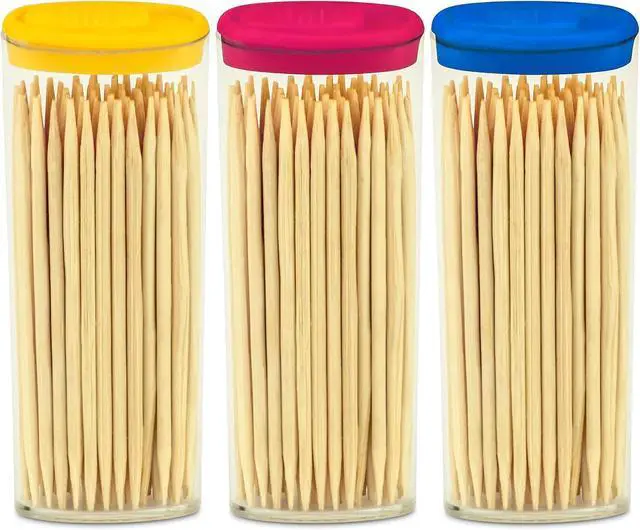 Alt view image 2 of 4 - DecorRack 3 Travel Toothpick Dispensers with 150 Bamboo Picks