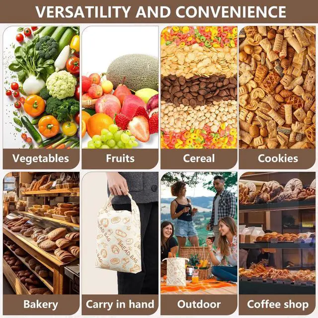 Alt view image 7 of 7 - Reusable Beeswax Bread Bags(2 Pack), Beeswax Bags for Sourdough/Homemade Bread, Natural Cotton Bees Wax Bag, Fresh and Refrigerable, New Upgrade Food Storage Bag, Large Capacity and Portable
