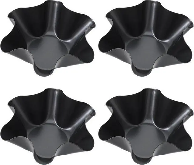 Main image of Dimeho 4 Pack Taco Salad Bowl Maker Molds Non Stick Carbon Steel Tortilla Maker Shell Pans Tostada Baking Molds for Frying Salad Home Cooking & Entertaining