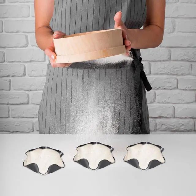Alt view image 5 of 7 - Dimeho 4 Pack Taco Salad Bowl Maker Molds Non Stick Carbon Steel Tortilla Maker Shell Pans Tostada Baking Molds for Frying Salad Home Cooking & Entertaining
