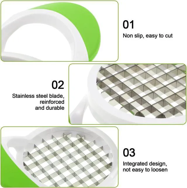 Alt view image 6 of 7 - DOITOOL Stainless Steel Potato Slicer, Potato Cutting Device with Easy Grip Handle, Multi- French Fry Cutter Fruit Slicer