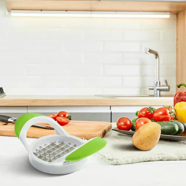 Alt view image 7 of 7 - DOITOOL Stainless Steel Potato Slicer, Potato Cutting Device with Easy Grip Handle, Multi- French Fry Cutter Fruit Slicer
