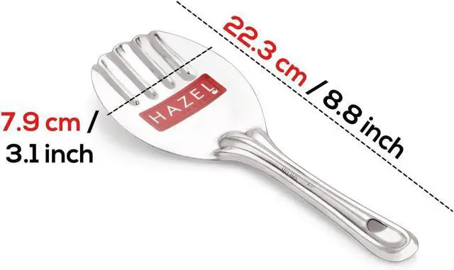 Alt view image 4 of 6 - HAZEL Stainless Steel Rice Panja Paddle Scooper Spatula Server Kitchen Utensils
