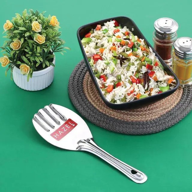 Alt view image 6 of 6 - HAZEL Stainless Steel Rice Panja Paddle Scooper Spatula Server Kitchen Utensils