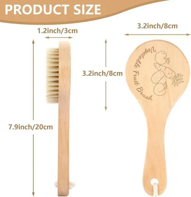 Alt view image 2 of 7 - Long Handle Vegetable Scrubber, Veggie Fruit Potato Brush