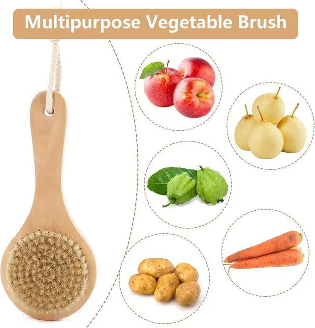 Alt view image 5 of 7 - Long Handle Vegetable Scrubber, Veggie Fruit Potato Brush