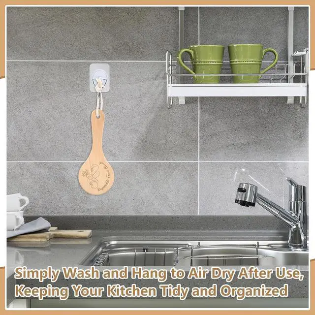 Alt view image 6 of 7 - Long Handle Vegetable Scrubber, Veggie Fruit Potato Brush