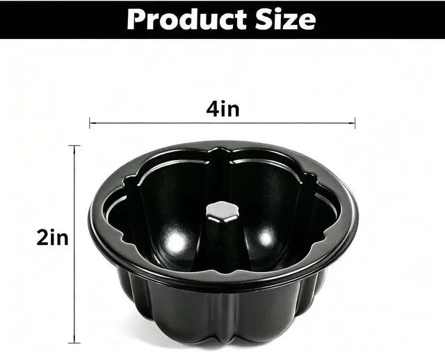 Alt view image 2 of 7 - 50-Pack Disposable 4 inch cake pan - Small Cake Pans Flower Shape, Jello Mold, Mini Flan Molds, Moldes para Flan, Moldes Para Gelatinas for Baking - Food Safe PET, Easy to Clean