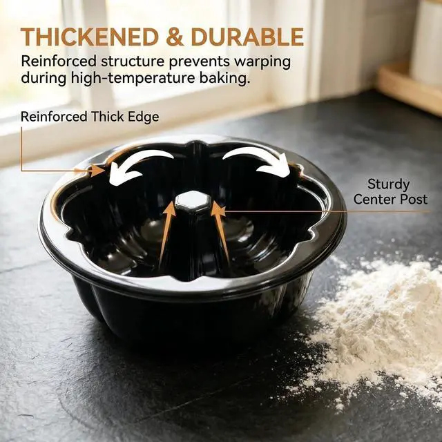 Alt view image 6 of 7 - 50-Pack Disposable 4 inch cake pan - Small Cake Pans Flower Shape, Jello Mold, Mini Flan Molds, Moldes para Flan, Moldes Para Gelatinas for Baking - Food Safe PET, Easy to Clean