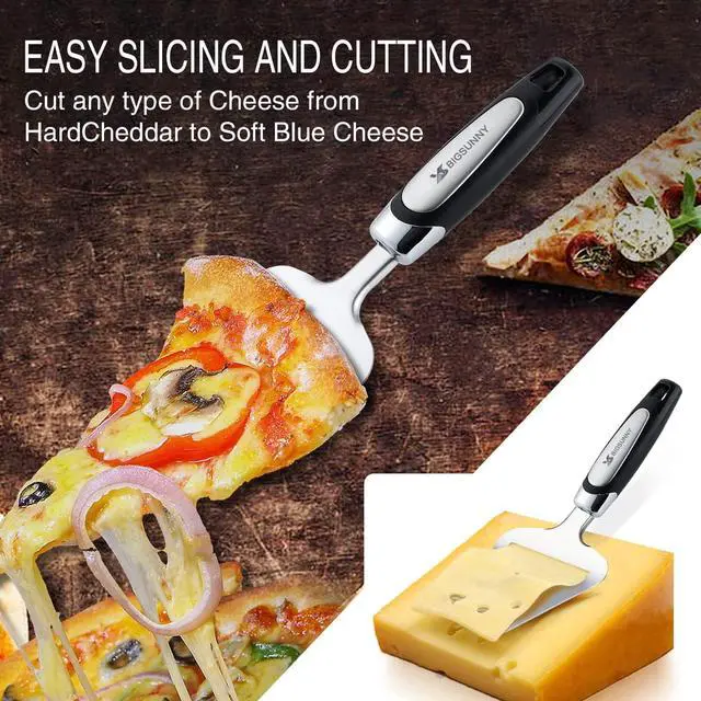 Alt view image 3 of 6 - MSY BIGSUNNY Cheese Slicer, Heavy Duty Stainless Steel Cheese Plane Slicer Cheese Cutter with Non-slip Handle