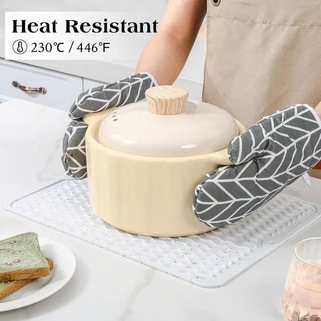 Alt view image 2 of 7 - CAKETIME 2 Pack Multicolor Silicone Dish Drying Mat for Kitchen Counter Home Dining Placemats Waterproof Hot Pads Trivet Tray Dishes Rack Drainers Crafts Coffee Accessories Funny Gifts for Women