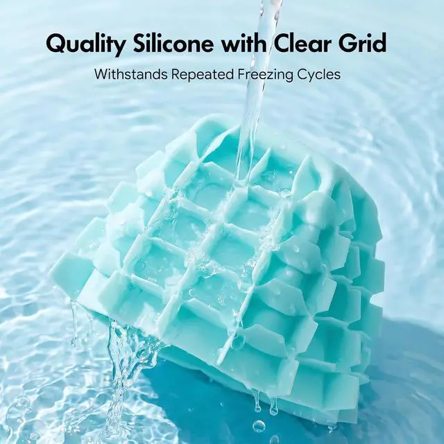 Alt view image 3 of 7 - Set of 2 Mini Ice Cylinder, Silicone Nugget Ice Maker Squeeze & Release