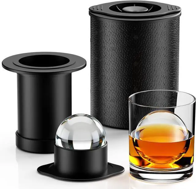 Main image of Clear Ice Ball Maker for Whiskey: 2.5" Crystal Clear Ice Maker - Large Ice Sphere Maker for Bourbon & Cocktails - Easy Release Silicone Ice Cube Maker